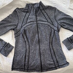 Lululemon Define Jacket Size 12 black speckled pattern EUC